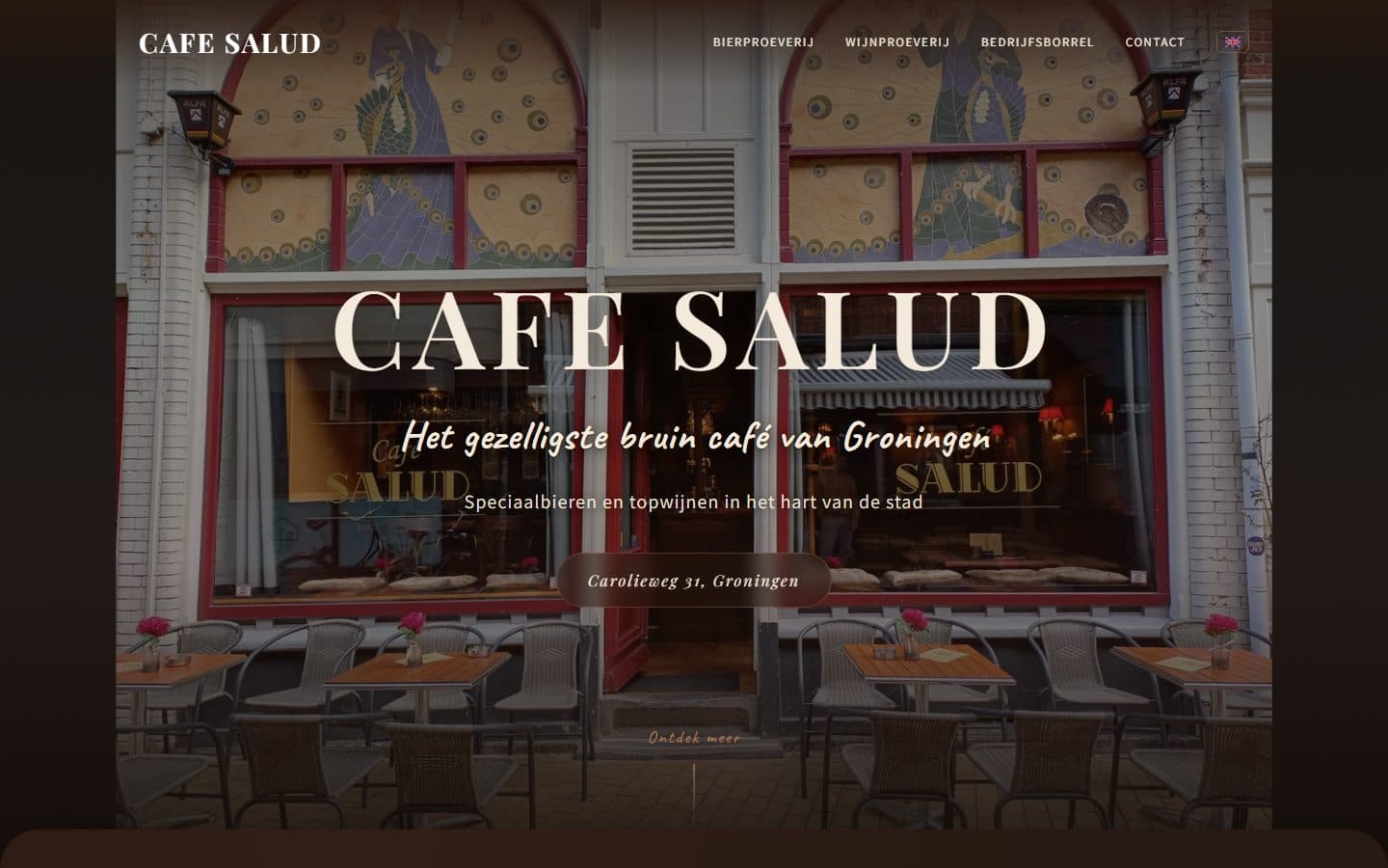 Site que a Gimeven criou para Café Salud